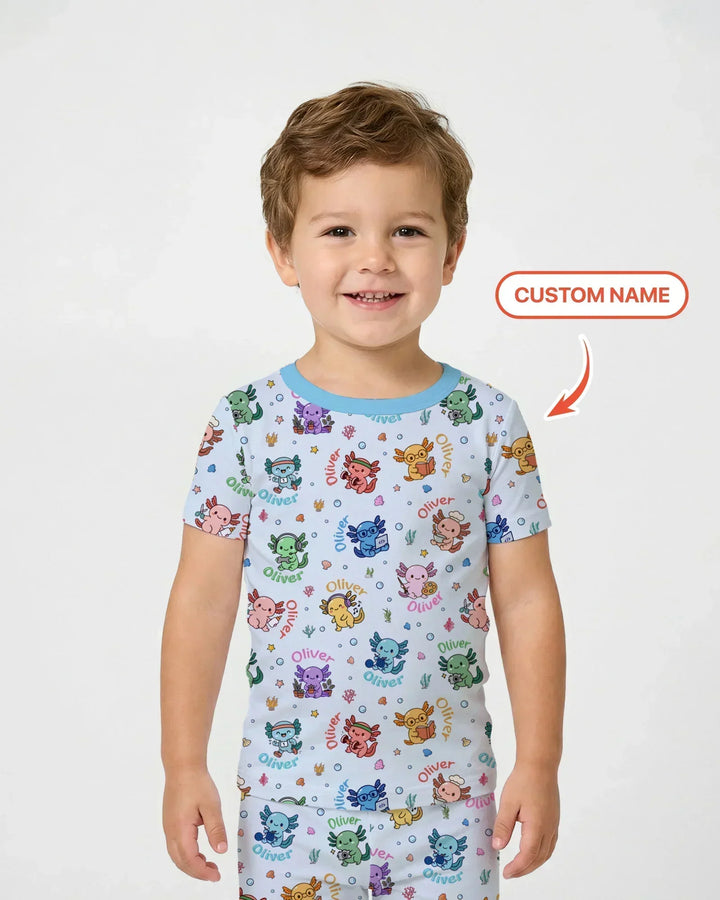 Zweiteiliges, kurzärmliges Pyjama-Set mit Marienkäfern