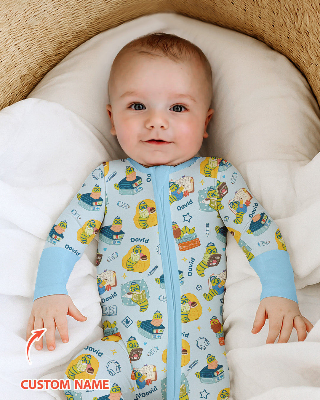 Little Book Worm Family Matching Bamboo Convertible Zippy