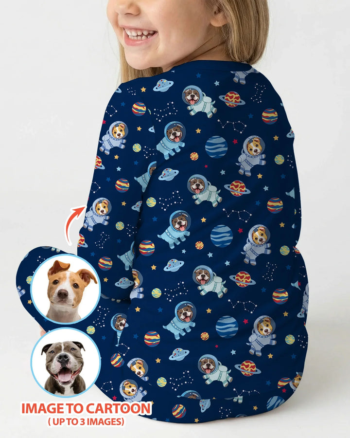 Zweiteiliges Langarm-Pyjama-Set mit Sommerfrüchten