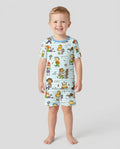 School Days Adventure Bamboo Two Piece Short Sleeve Shorts Pajama Set