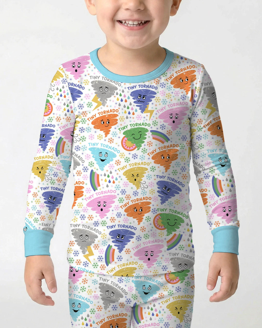 Zweiteiliges Langarm-Pyjama-Set mit Sommerfrüchten