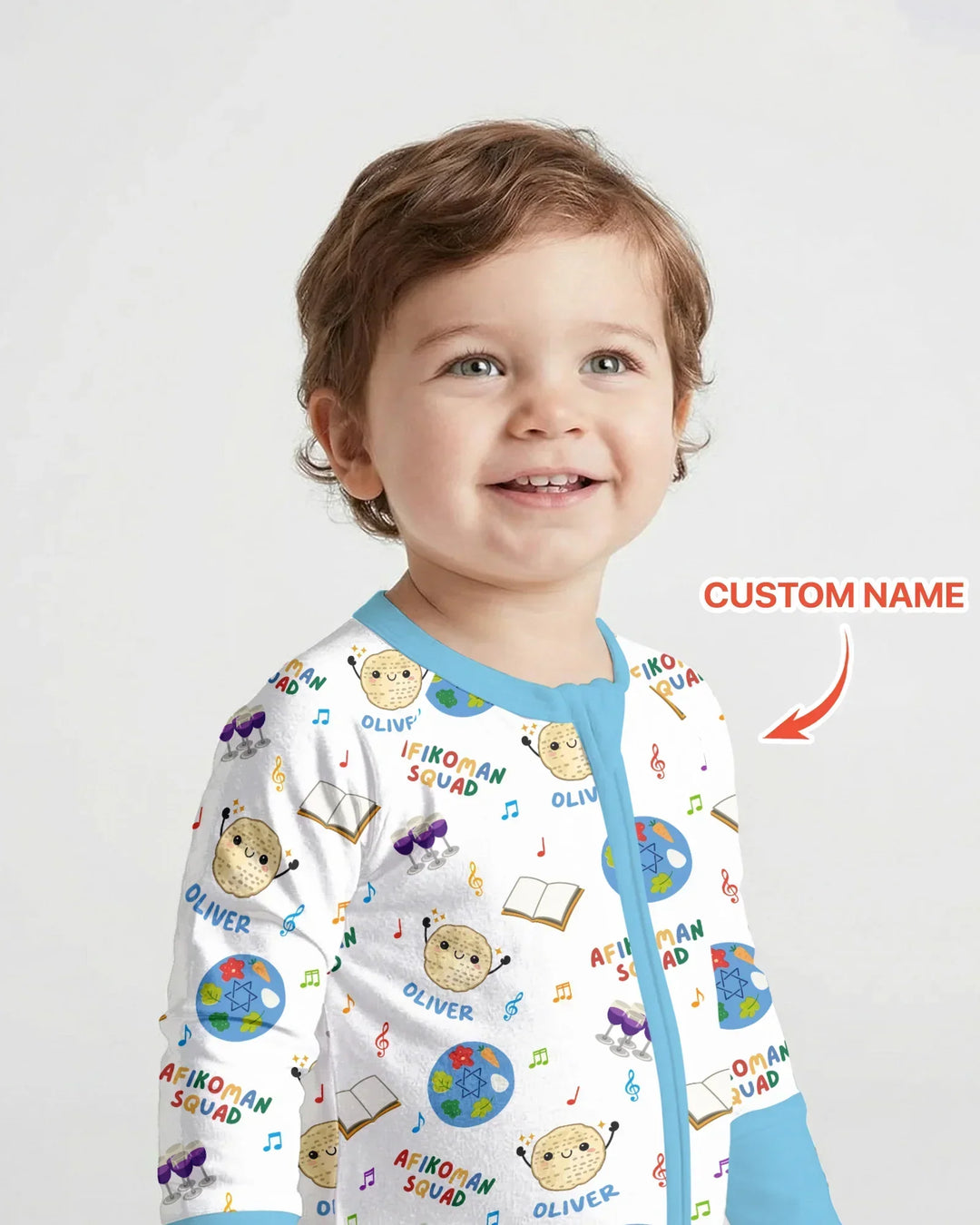 Custom Name Passover Afikoman Squad Bamboo Convertible Zippy