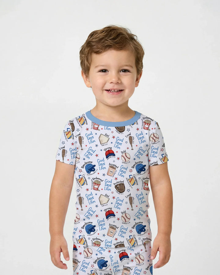 Zweiteiliges, kurzärmliges Pyjama-Set mit Marienkäfern