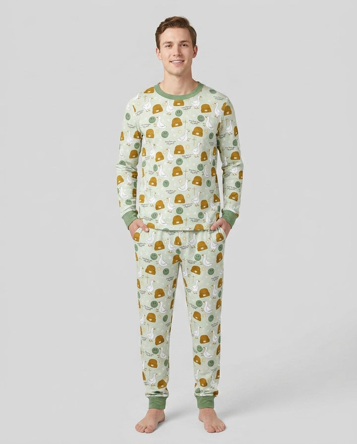 Jesus Loves You Silly Goose Bamboo Men's Pajama Set