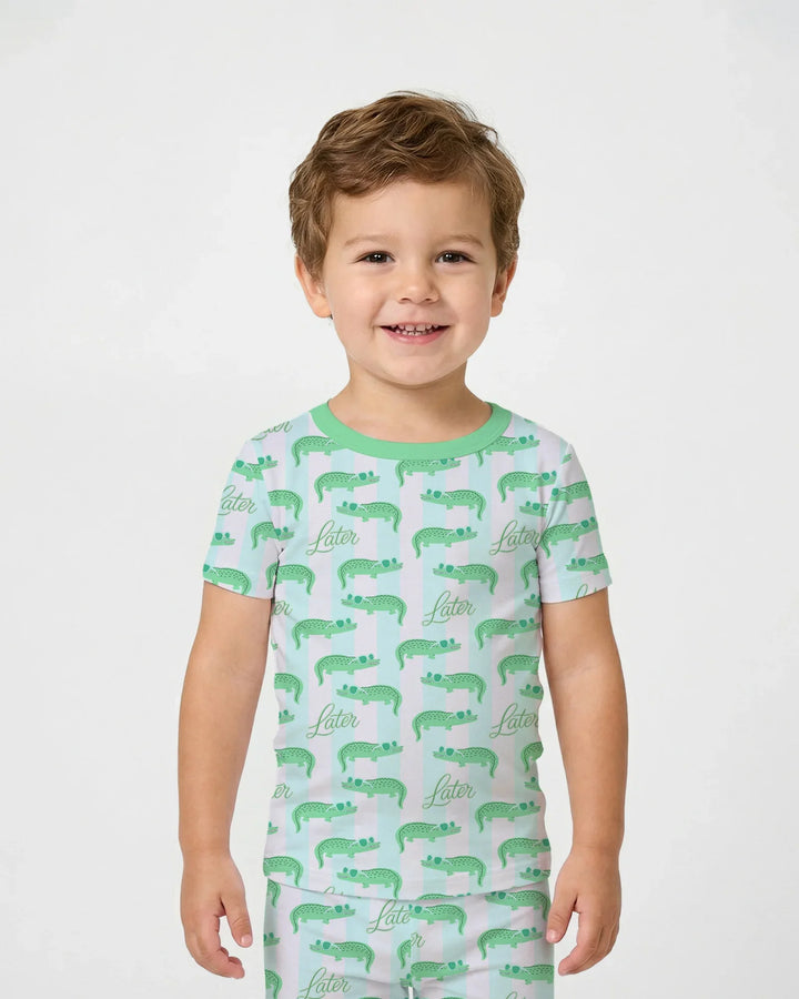 Zweiteiliges, kurzärmliges Pyjama-Set mit Marienkäfern