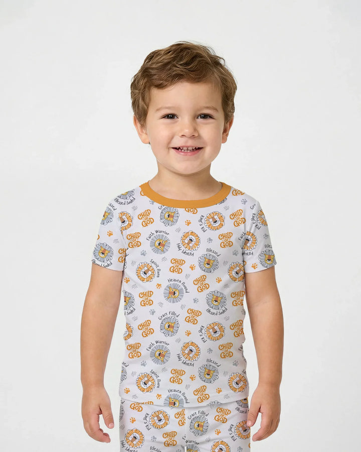 Zweiteiliges, kurzärmliges Pyjama-Set mit Marienkäfern