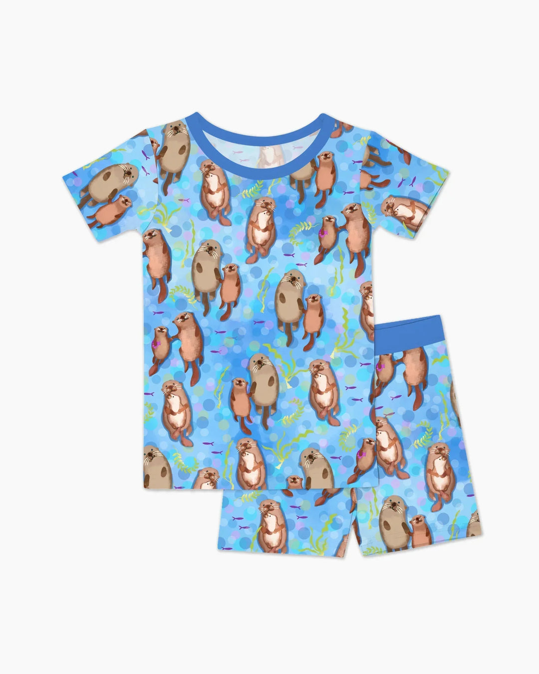 Template Zweiteiliges Pyjama-Set mit kurzen Ärmeln und Shorts
