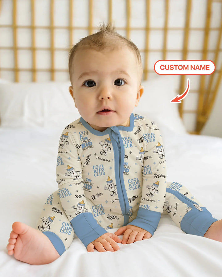 Custom Name Cool Club Daddy & Me Matching Bamboo Convertible Zippy