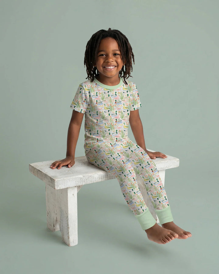 Zweiteiliges, kurzärmliges Pyjama-Set mit Marienkäfern