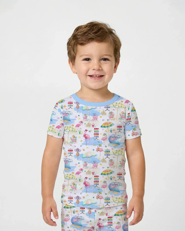 Zweiteiliges, kurzärmliges Pyjama-Set mit Marienkäfern