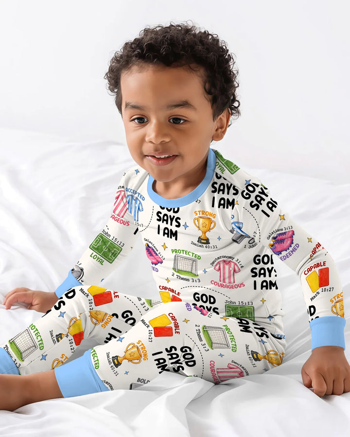 Zweiteiliges Langarm-Pyjama-Set mit Sommerfrüchten