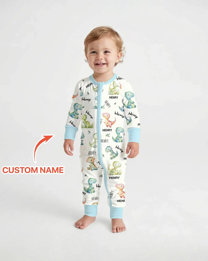 Dinosaur Custom Name Bamboo Convertible Zippy