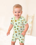 Template Zweiteiliges Pyjama-Set mit kurzen Ärmeln und Shorts