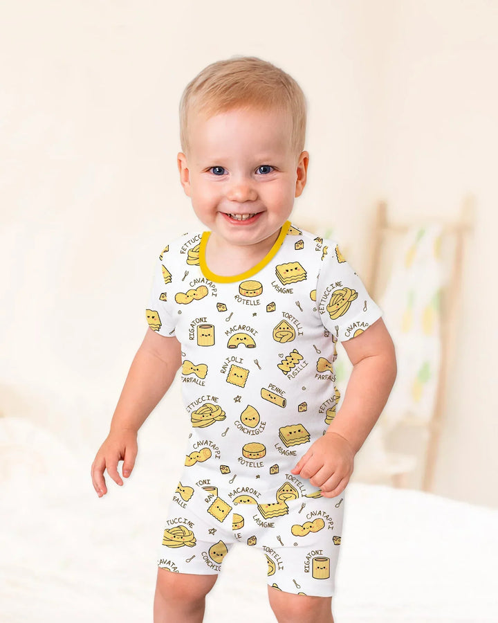 Template Zweiteiliges Pyjama-Set mit kurzen Ärmeln und Shorts