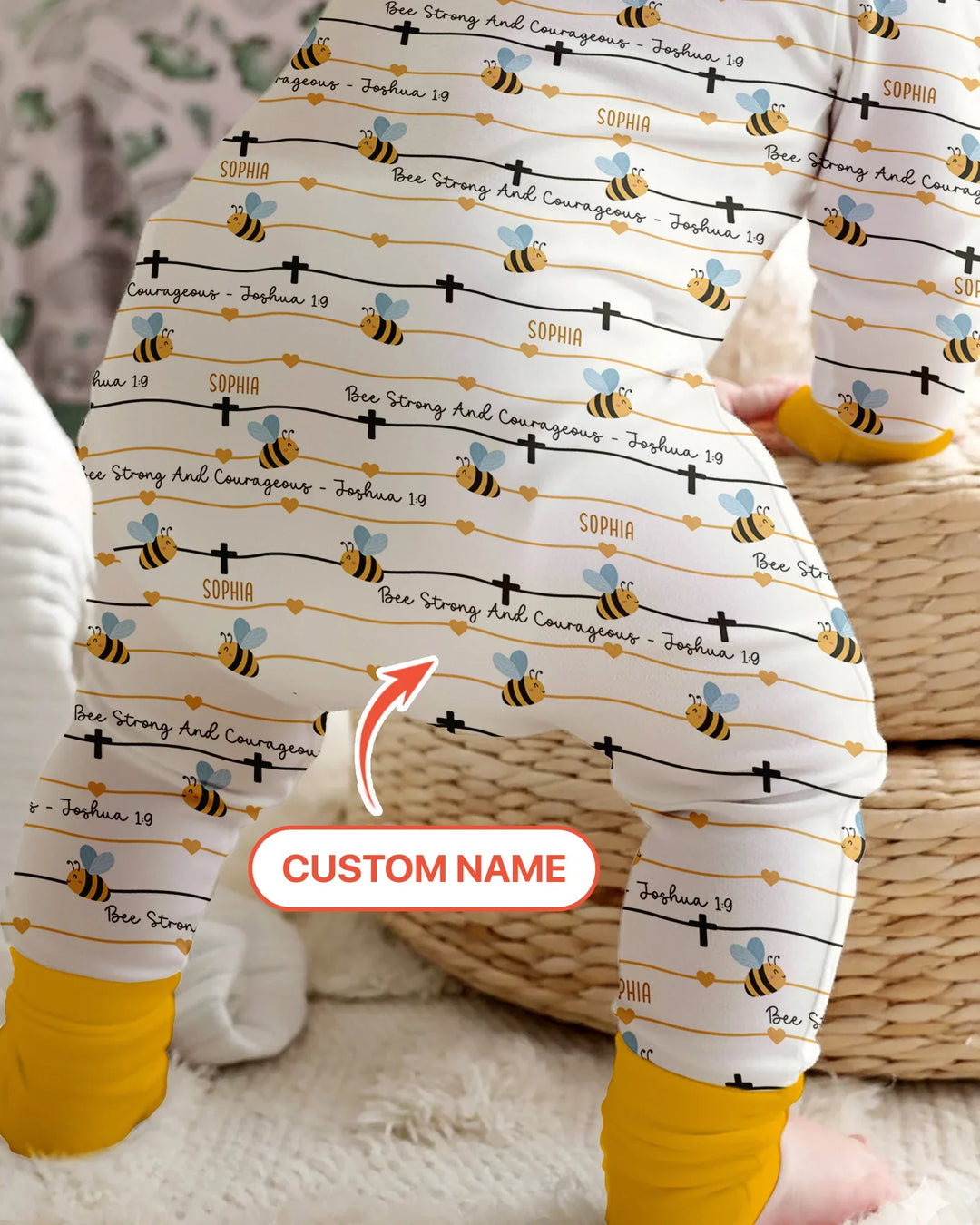 Gerippte Babykleidung mit individuellem Foto - Weich &amp; Skizzenhaft