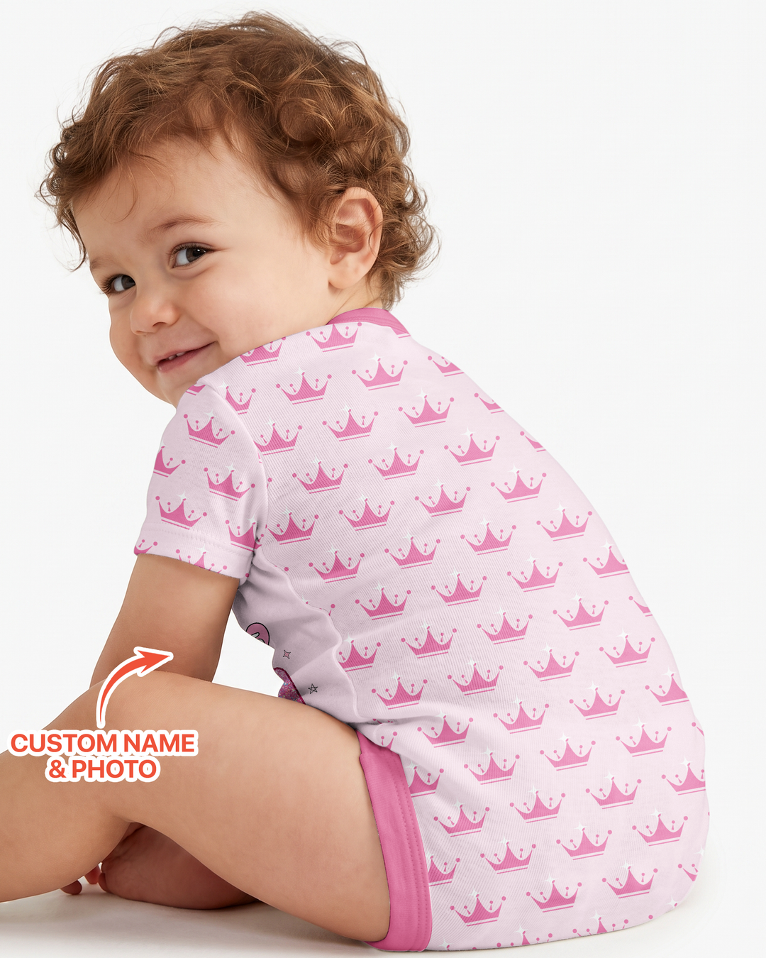 Custom Photo Birthday Princess Bamboo Bodysuit