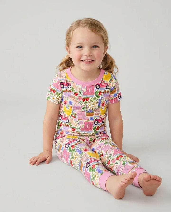 Zweiteiliges, kurzärmliges Pyjama-Set mit Marienkäfern