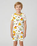 Template Zweiteiliges Pyjama-Set mit kurzen Ärmeln und Shorts