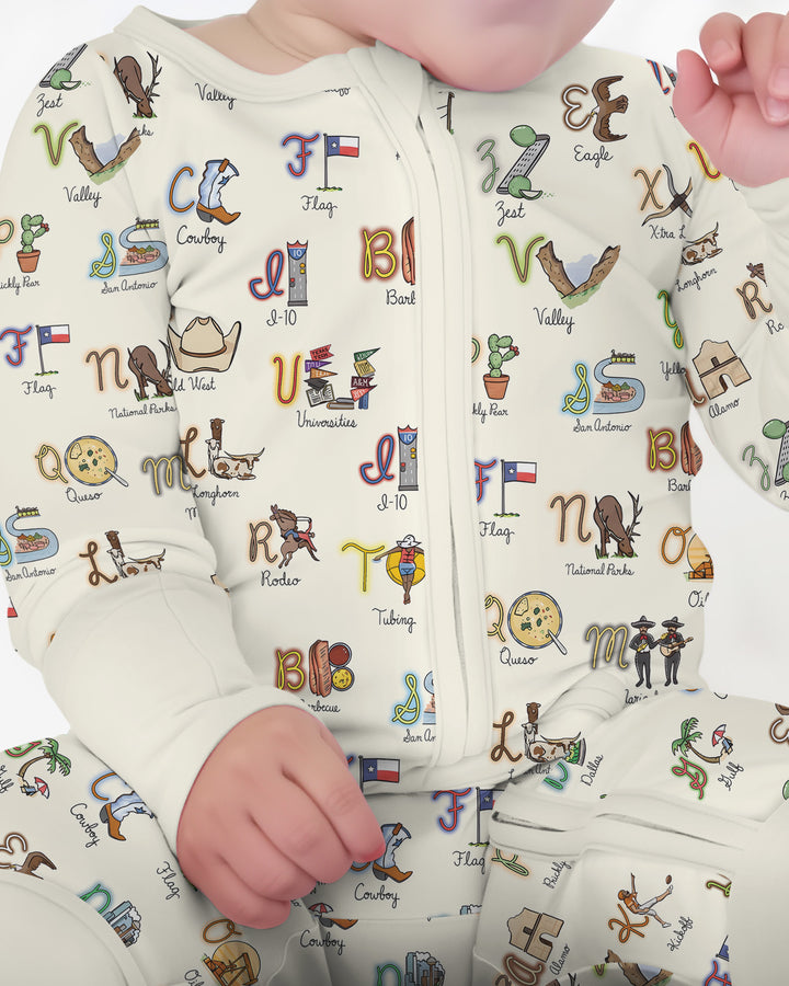 Texas Alphabet Bamboo Convertible Zippy