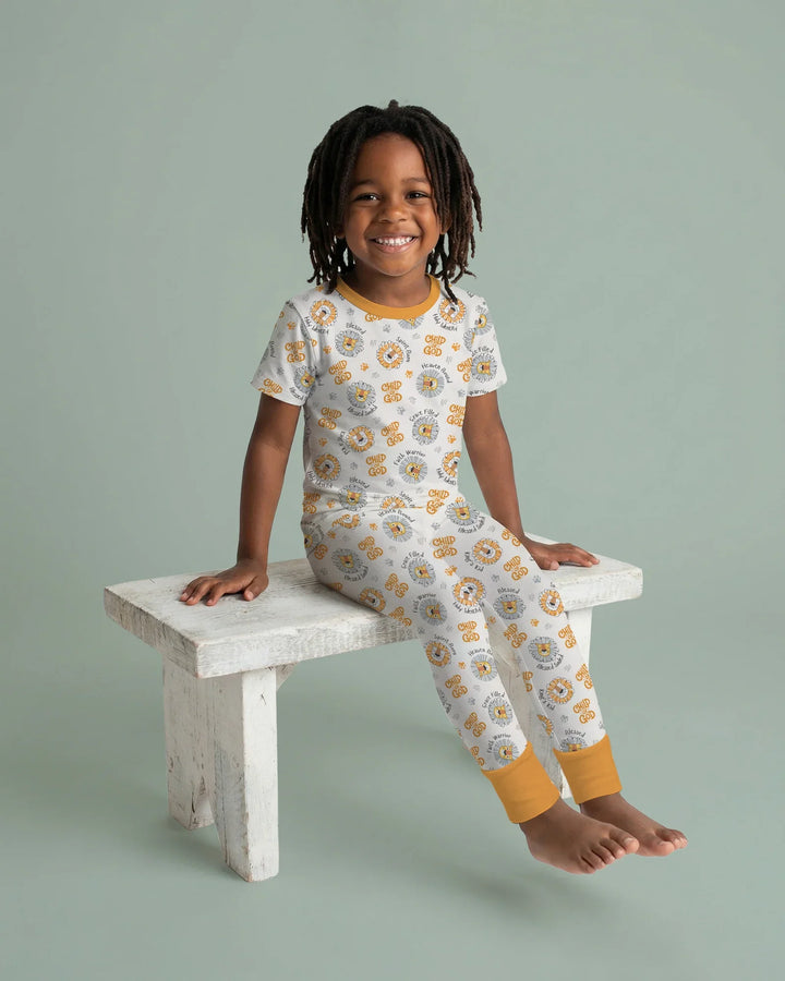 Zweiteiliges, kurzärmliges Pyjama-Set mit Marienkäfern
