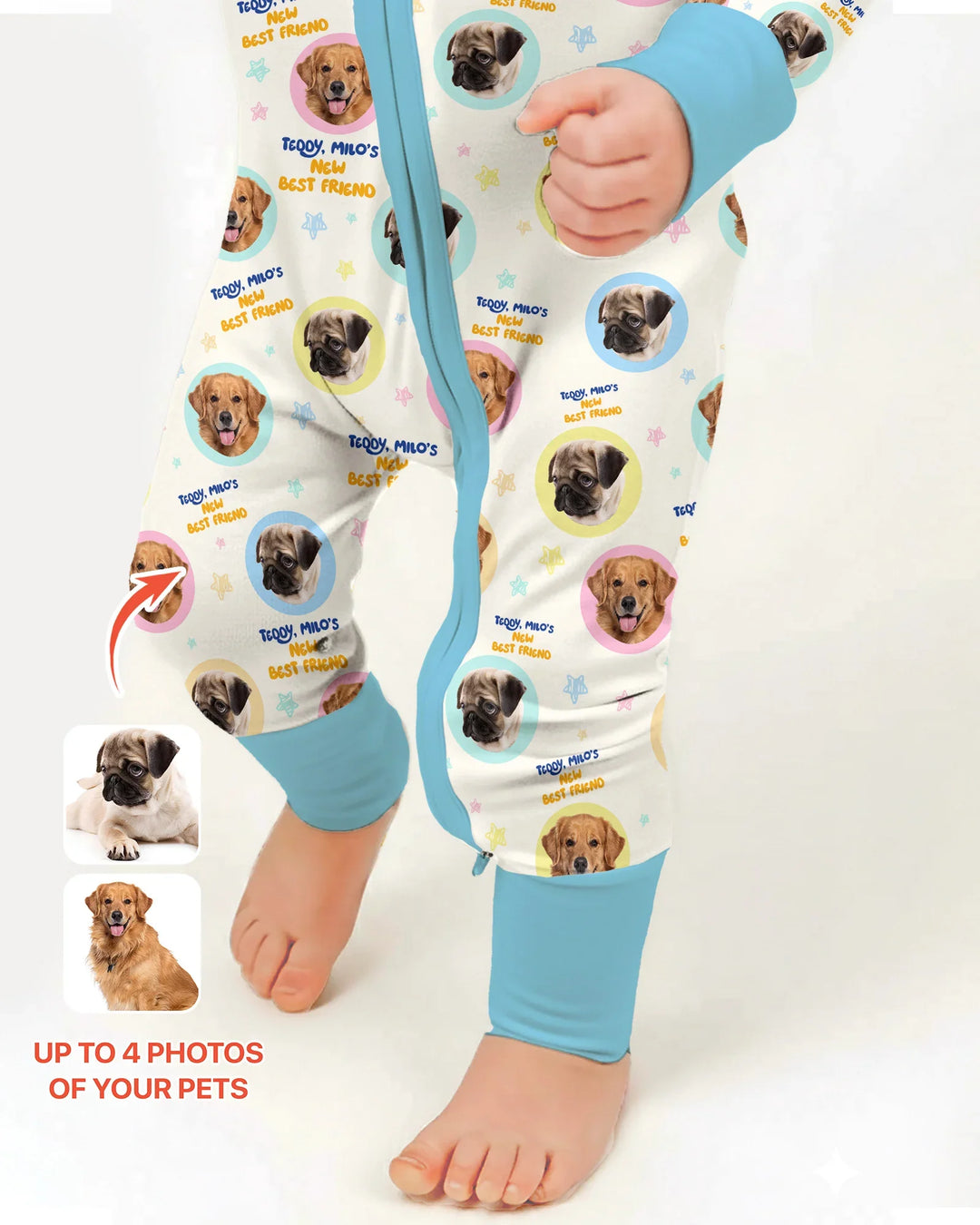 Gerippte Babykleidung mit individuellem Foto - Weich &amp; Skizzenhaft
