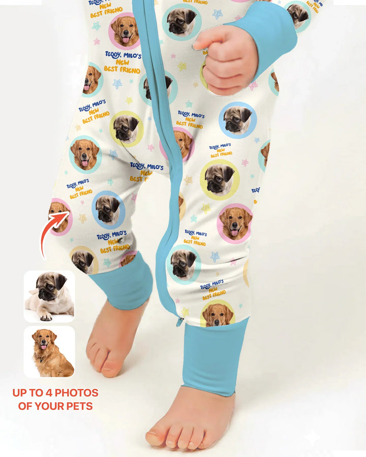Gerippte Babykleidung mit individuellem Foto - Weich &amp; Skizzenhaft