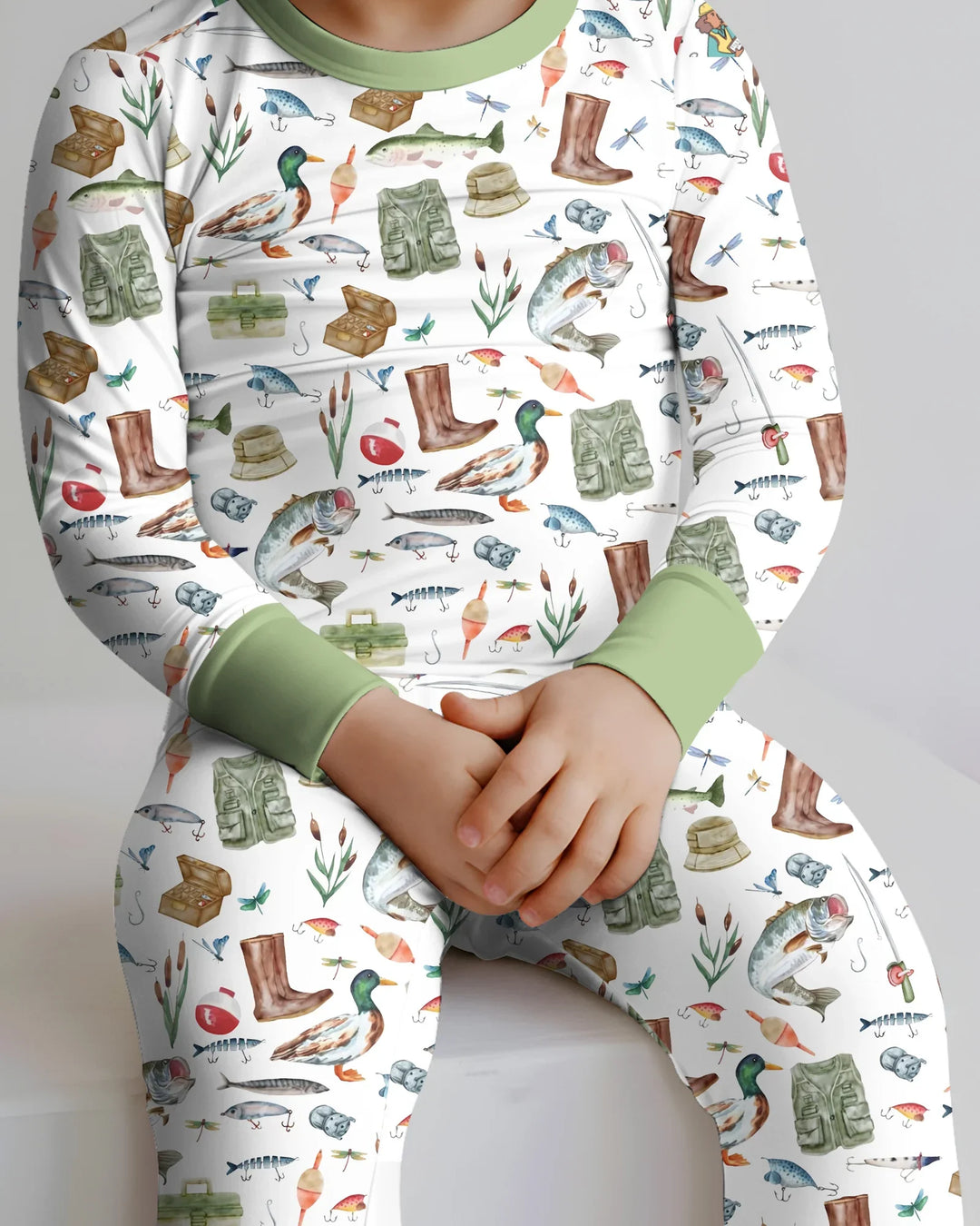 Zweiteiliges Langarm-Pyjama-Set mit Sommerfrüchten