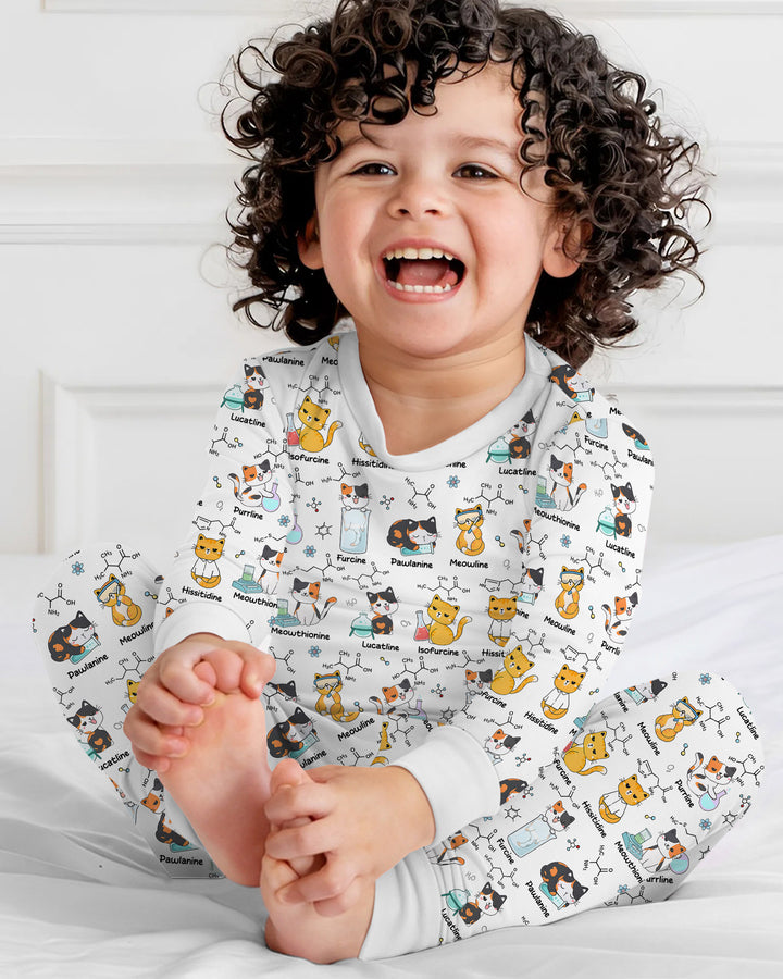 Zweiteiliges Langarm-Pyjama-Set mit Sommerfrüchten