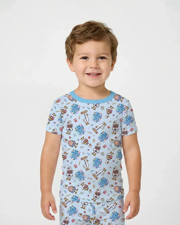Zweiteiliges, kurzärmliges Pyjama-Set mit Marienkäfern