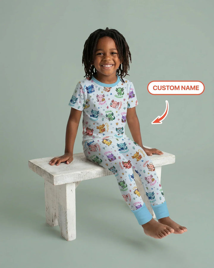 Zweiteiliges, kurzärmliges Pyjama-Set mit Marienkäfern