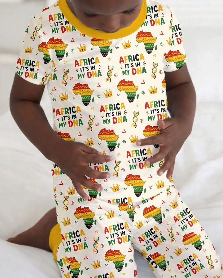 Zweiteiliges, kurzärmliges Pyjama-Set mit Marienkäfern