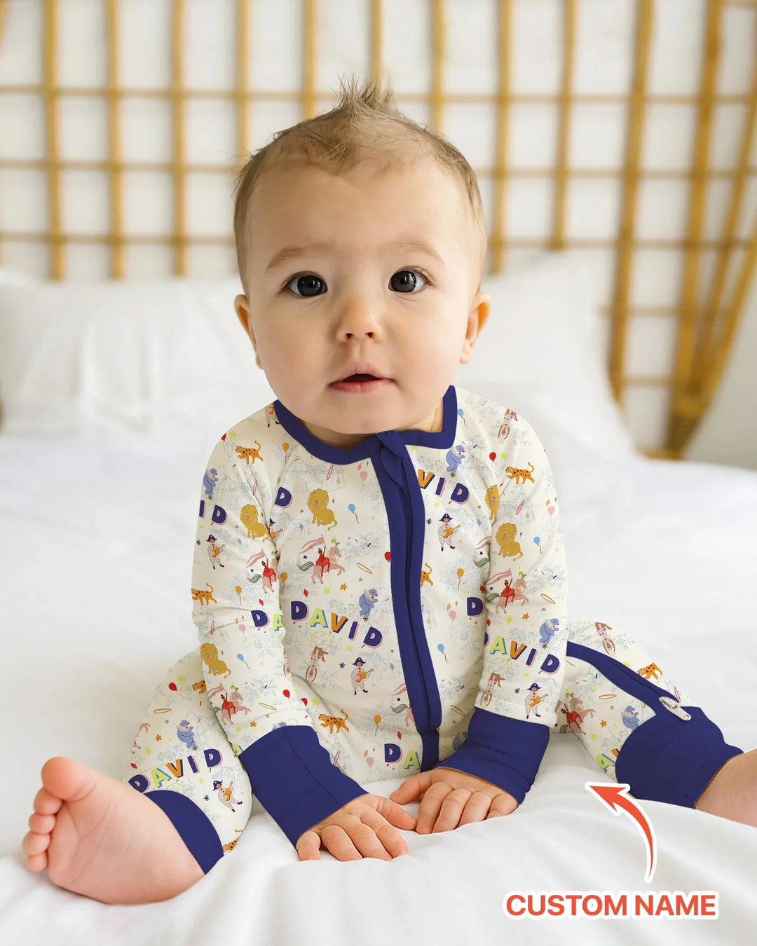Gerippte Babykleidung mit individuellem Foto - Weich &amp; Skizzenhaft