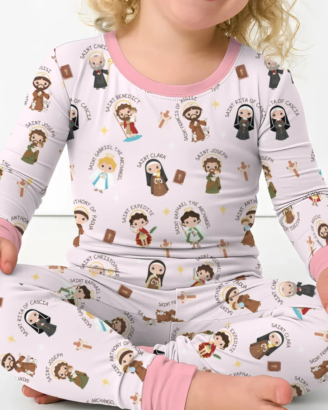 Saints in the Clouds Bamboo Two Piece Long Sleeve Pajama Set