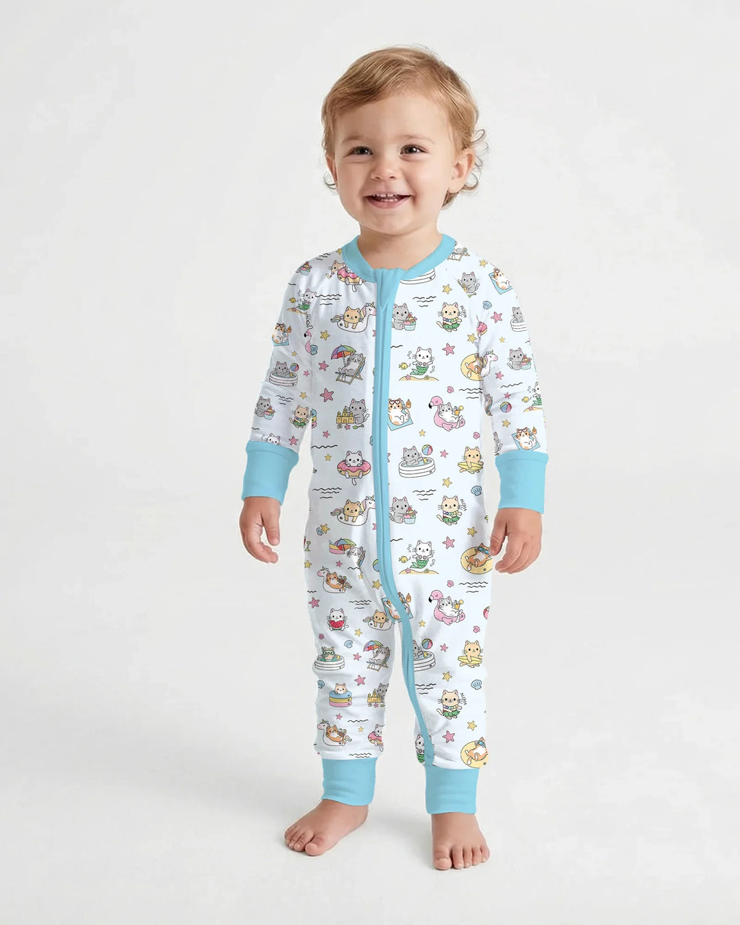 Kawaii Cats Summer Vacation Bamboo Convertible Zippy