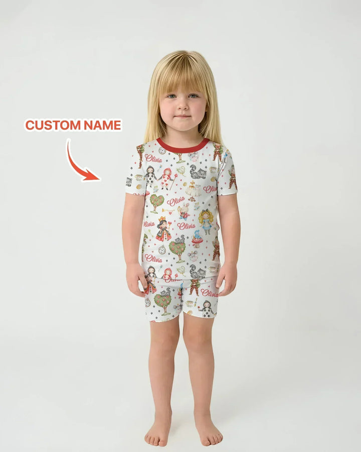 Zweiteiliges Pyjama-Set mit kurzen Ärmeln und Shorts im Sommer-Design