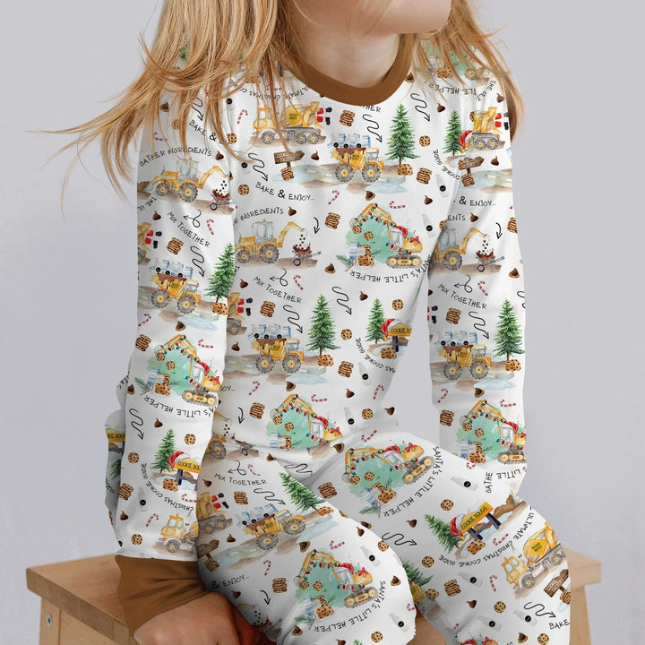 Zweiteiliges Langarm-Pyjama-Set mit Sommerfrüchten