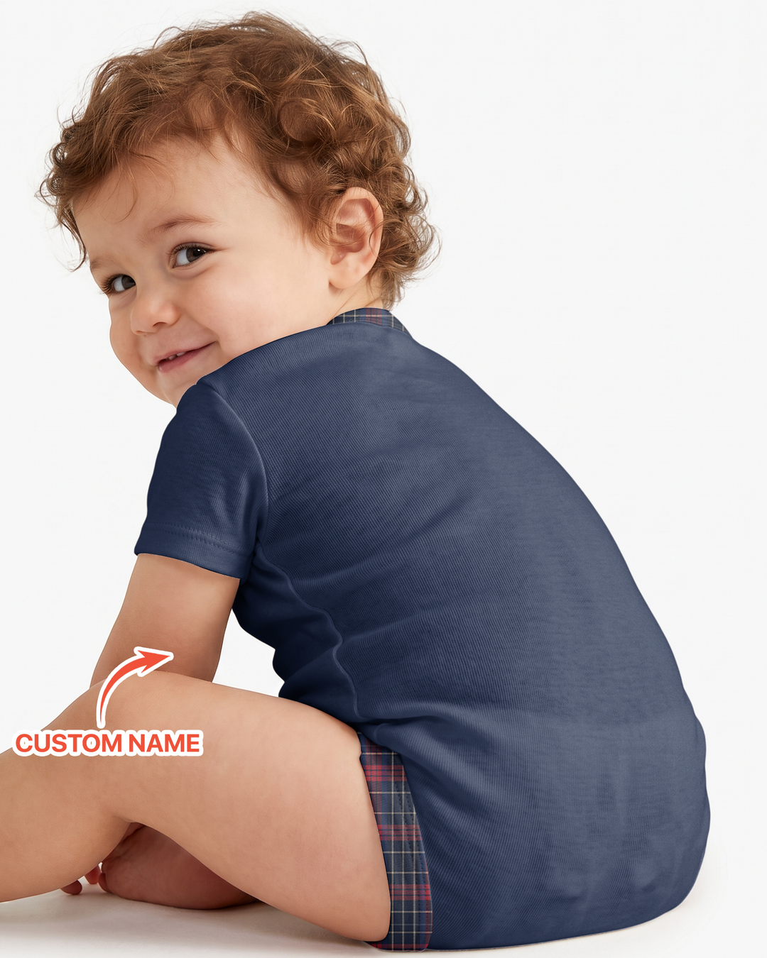 Custom Name North Pole Plaid Bamboo Bodysuit
