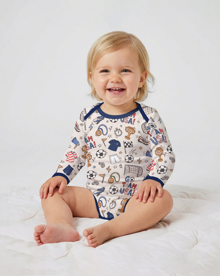Gerippte Babykleidung mit individuellem Foto - Weich &amp; Skizzenhaft