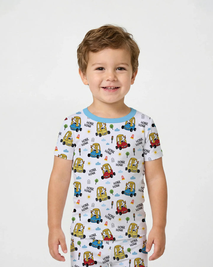 Zweiteiliges, kurzärmliges Pyjama-Set mit Marienkäfern