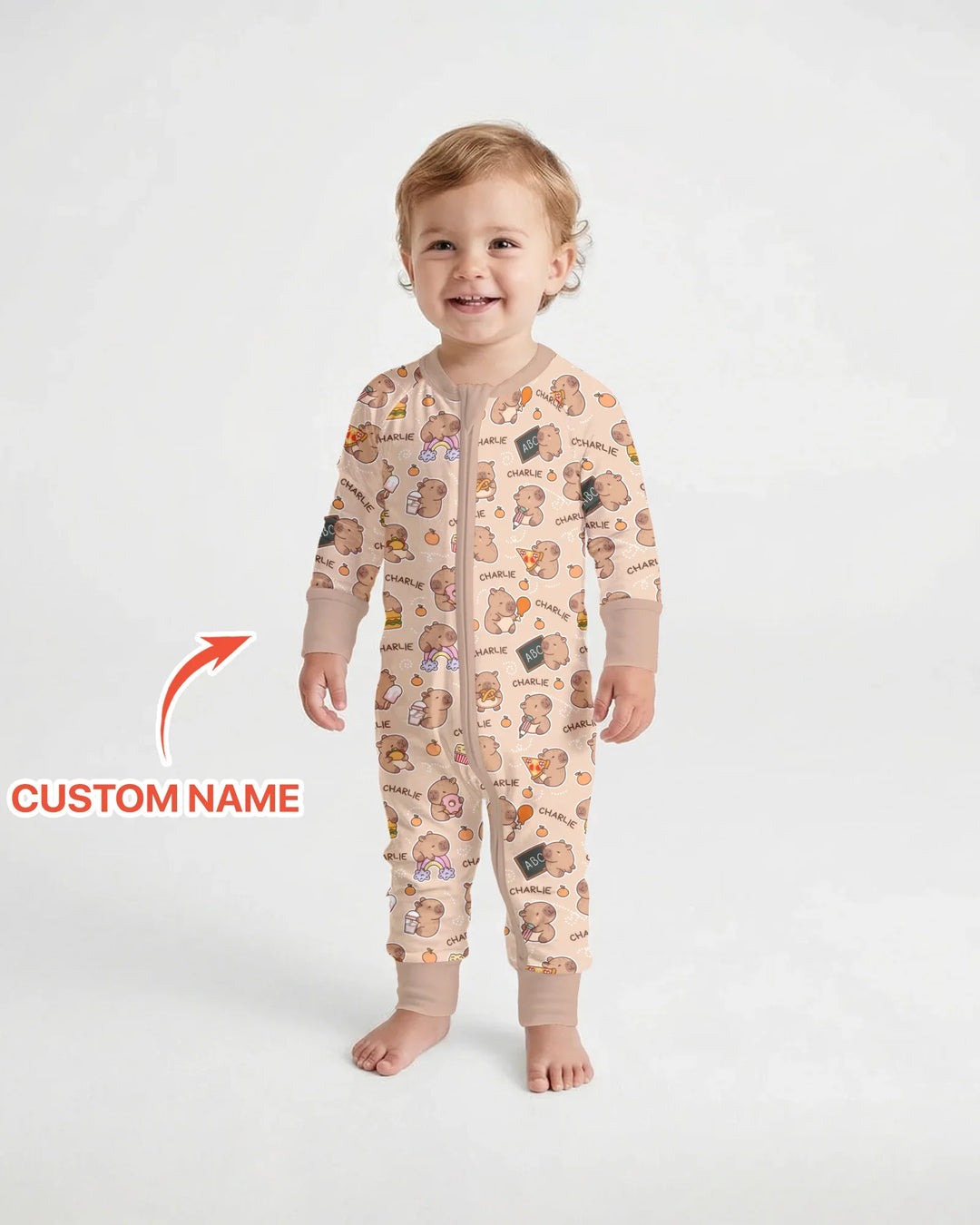 Gerippte Babykleidung mit individuellem Foto - Weich &amp; Skizzenhaft