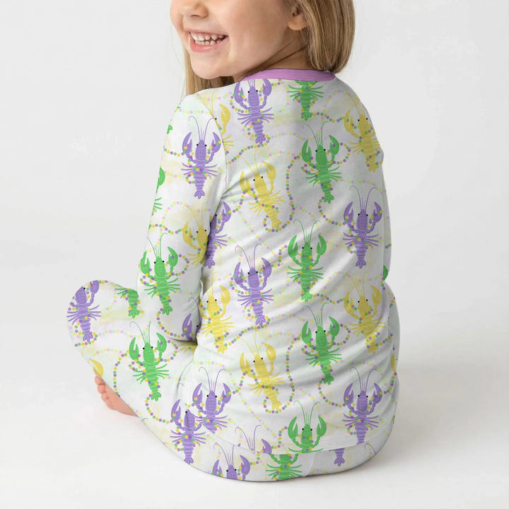 Zweiteiliges Langarm-Pyjama-Set mit Sommerfrüchten