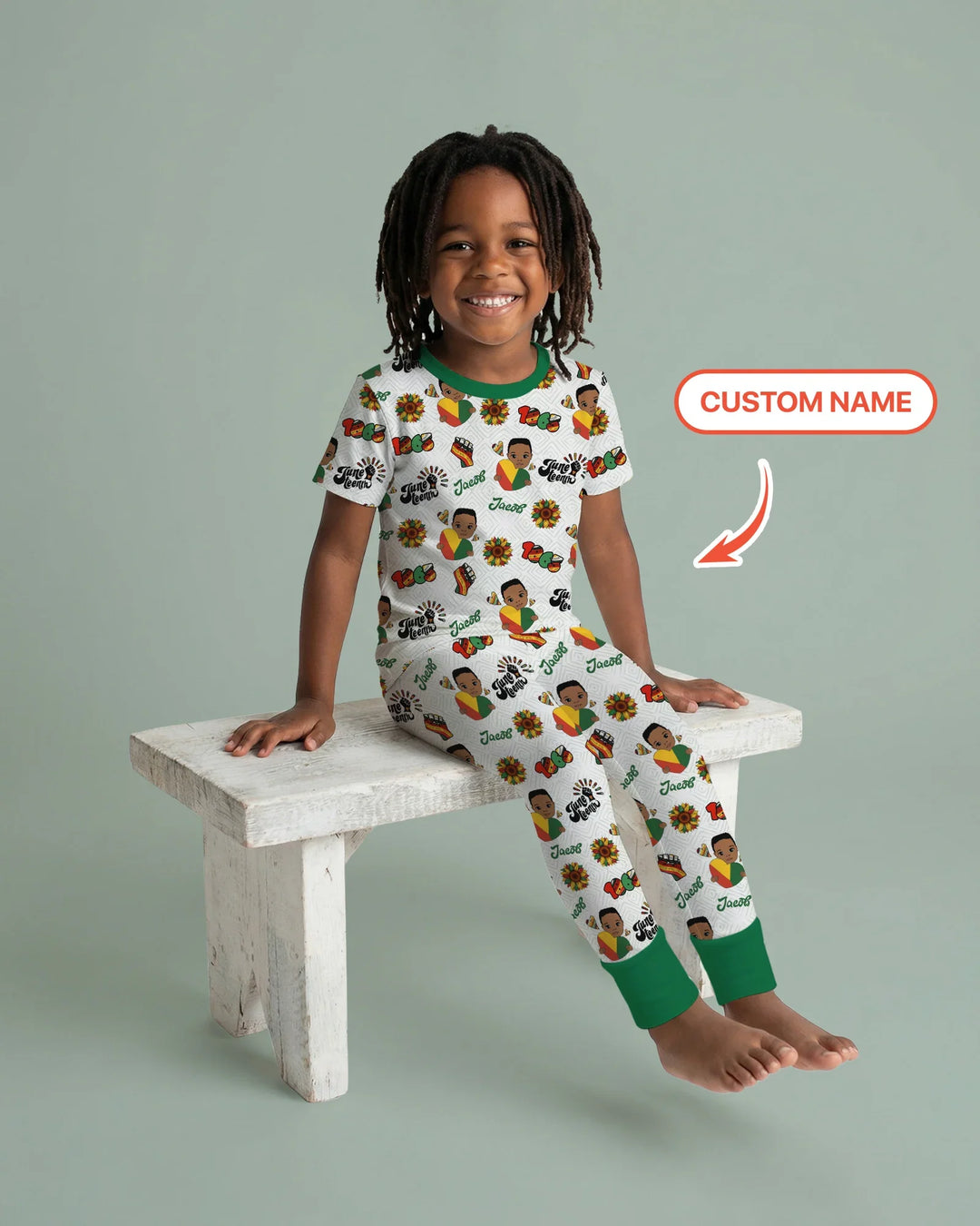 Zweiteiliges, kurzärmliges Pyjama-Set mit Marienkäfern