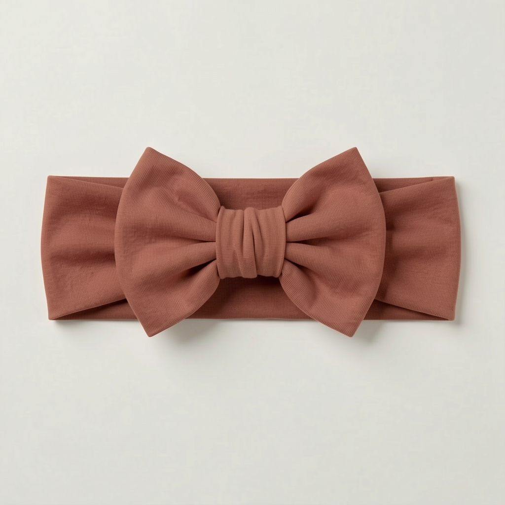 Solid Color Bamboo Luxe Bow Headband