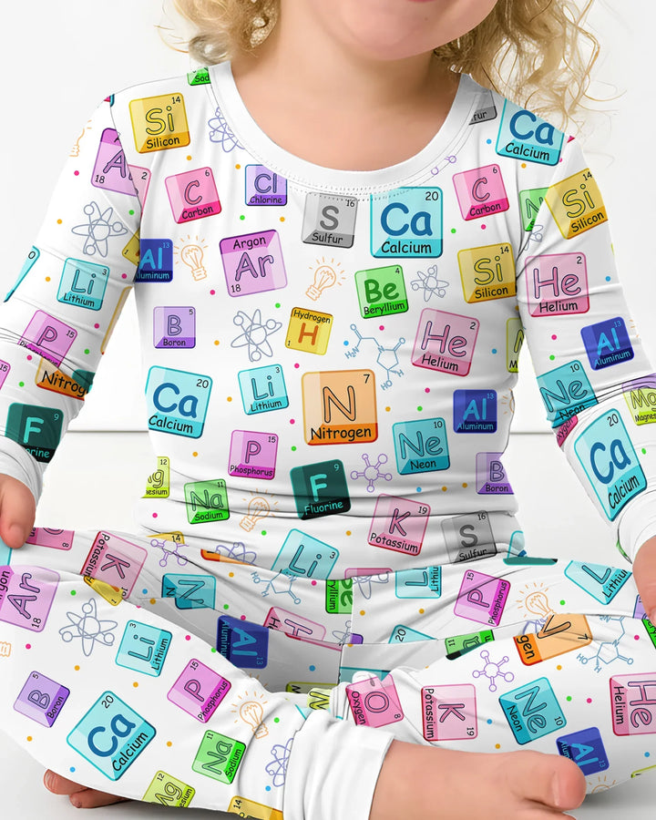 Zweiteiliges Langarm-Pyjama-Set mit Sommerfrüchten