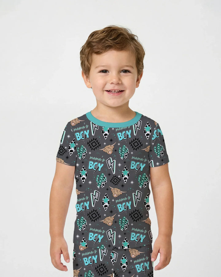Zweiteiliges, kurzärmliges Pyjama-Set mit Marienkäfern