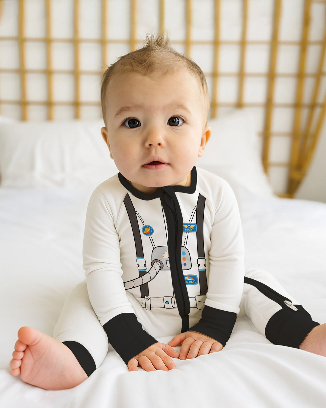 Gerippte Babykleidung mit individuellem Foto - Weich &amp; Skizzenhaft