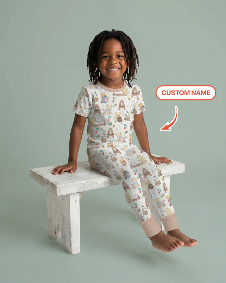 Zweiteiliges, kurzärmliges Pyjama-Set mit Marienkäfern