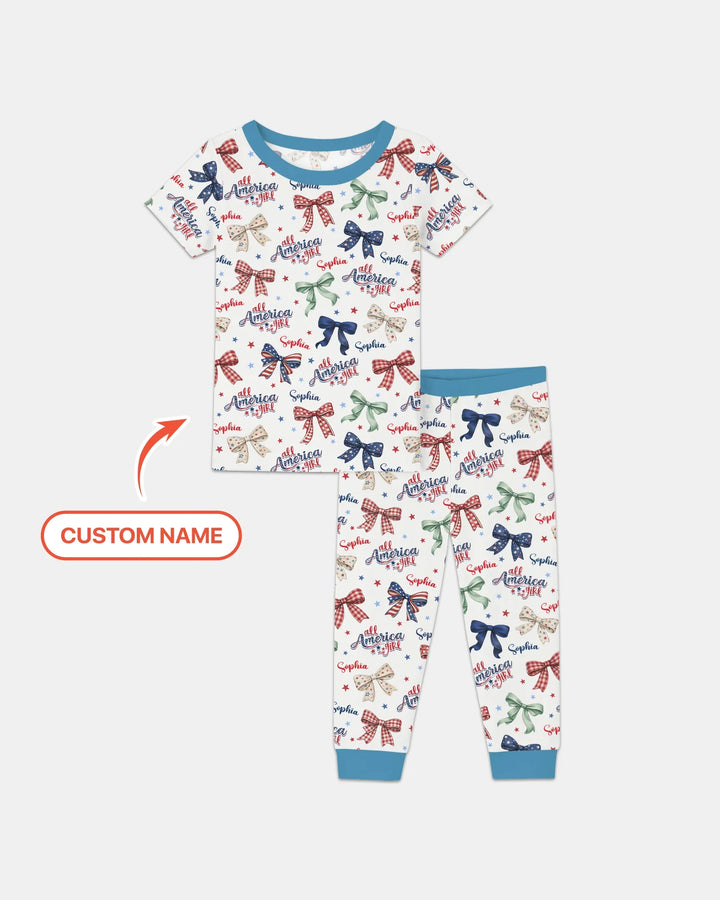 Zweiteiliges, kurzärmliges Pyjama-Set mit Marienkäfern