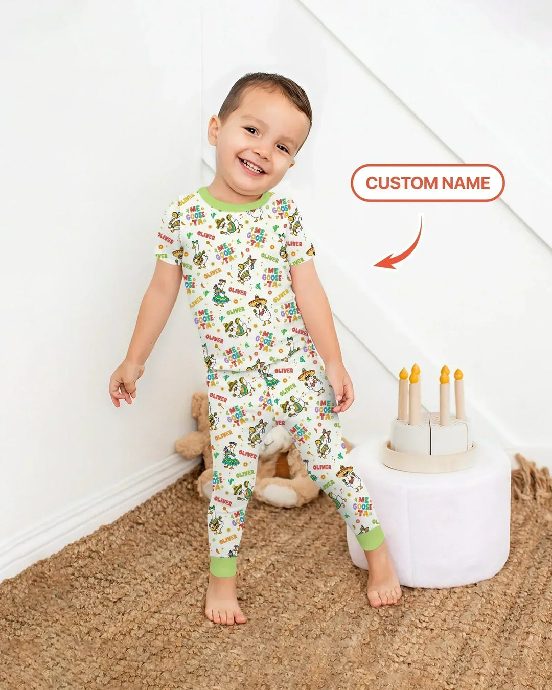 Custom name Me Goose-ta Bamboo Two Piece Short Sleeve Pajama Set