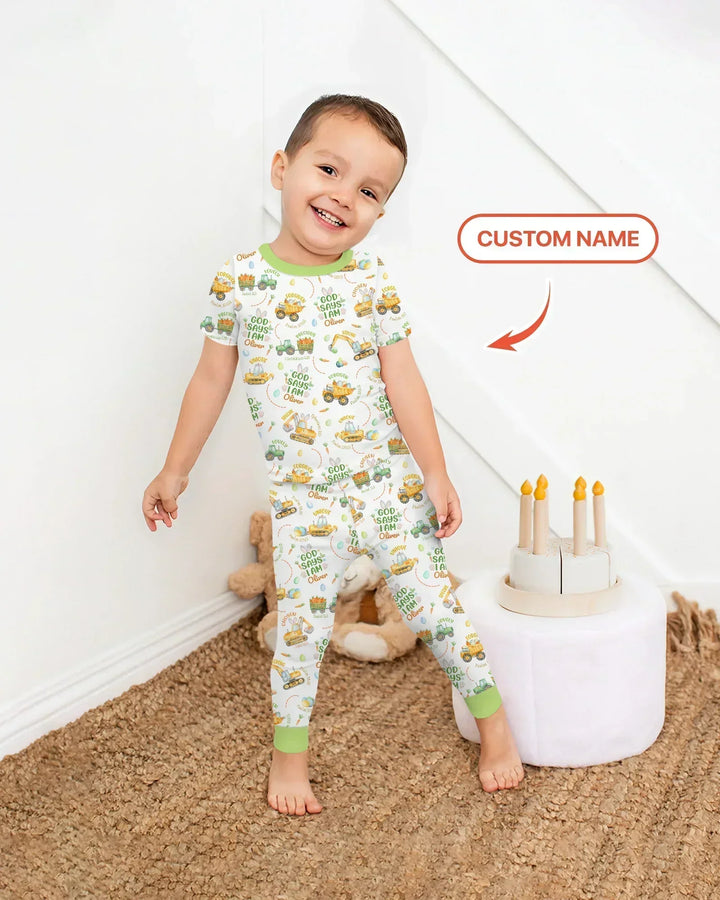Zweiteiliges, kurzärmliges Pyjama-Set mit Marienkäfern